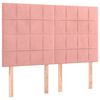 vidaXL Cama box spring con colch&oacute;n terciopelo rosa 140x200 cm
