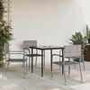vidaXL Juego de comedor jardín 5 pzas ratán sintético acero gris negro