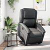vidaXL Sillón reclinable eléctrico elevable cuero auténtico negro