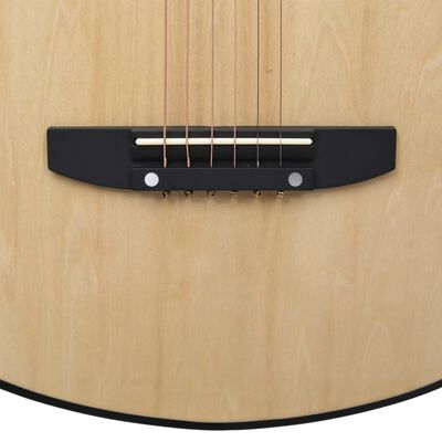 vidaXL Guitarra acústica occidental cutaway 6 cuerdas madera tilo 38"