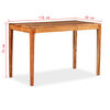 vidaXL Mesa de comedor de madera maciza 118x60x76 cm