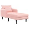 vidaXL Chaise longue de gran tama&ntilde;o Rosa Boucl&eacute;