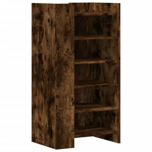 vidaXL Zapatero madera ingenier&iacute;a roble ahumado 52x37,5x100 cm