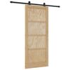 vidaXL Puerta Corredera Natural y negro 86 x 198,5 cm
