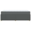 vidaXL Estructura de cama con colch&oacute;n Gris oscuro 100 x 200 cm tela