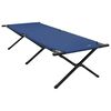 vidaXL Cama de Camping Plegable Manual 2 pcs Azul 210 x 80 x 46 cm