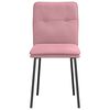vidaXL Sillas de comedor 2 unidades terciopelo rosa