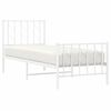 vidaXL Estructura cama sin colchón con estribo metal blanco 75x190 cm