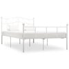 vidaXL Estructura de cama sin colch&oacute;n metal blanco 140x200 cm