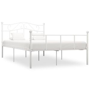 vidaXL Estructura de cama sin colch&oacute;n metal blanco 140x200 cm