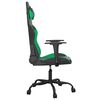 vidaXL Silla gaming de masaje cuero sint&eacute;tico negro y verde