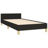vidaXL Estructura de cama sin colch&oacute;n tela negro 100x200 cm