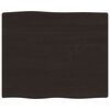 vidaXL Tablero mesa madera tratada roble borde vivo marr&oacute;n 60x50x2 cm