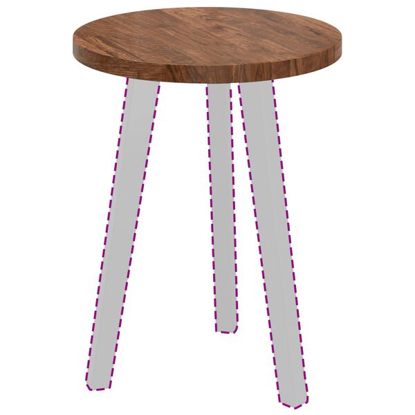 vidaXL Encimera Marr&oacute;n Claro &Oslash; 40 x 2,5 cm Madera de Roble S&oacute;lido