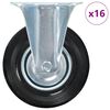 vidaXL Ruedas fijas 16 unidades 125 mm