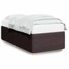 vidaXL Estructura de cama sin colch&oacute;n tela marr&oacute;n oscuro 100x200 cm