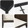 vidaXL Conjunto de Comedor de Jard&iacute;n 9 pcs Marr&oacute;n rat&aacute;n sint&eacute;tico