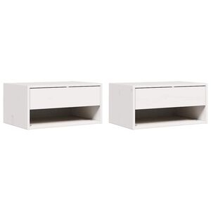 vidaXL Mesita de Noche 2 uds. 50 x 32,5 x 24 cm Madera maciza de pino