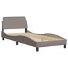vidaXL Estructura de cama sin colch&oacute;n Hanko tela gris taupe 80x200 cm