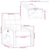 vidaXL Sill&oacute;n reclinable de masaje el&eacute;ctrico tela marr&oacute;n oscuro