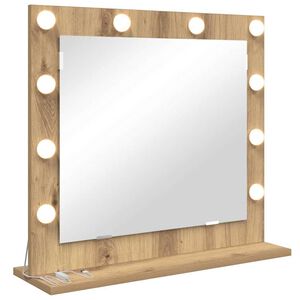 vidaXL Espejo de Tocador Roble artisan 60 x 55 x 18 cm Rectangular