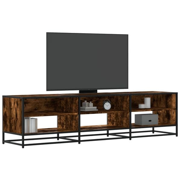 vidaXL Mueble para TV madera de ingenier&iacute;a roble ahumado 180x40x46 cm