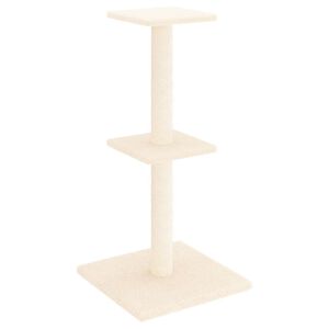 vidaXL Rascador para gatos con postes de sisal color crema 73 cm