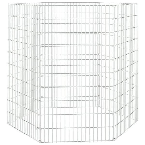 vidaXL Recinto animales corral 6 paneles hierro galvanizado 54x100 cm