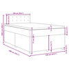 vidaXL Cama box spring con colch&oacute;n tela azul 120x200 cm