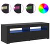 vidaXL Mueble de TV con luces LED roble negro 120x35x40 cm