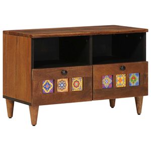 vidaXL Mesa de Caf&eacute; Marr&oacute;n 80 x 54 x 40 cm Madera de mango maciza