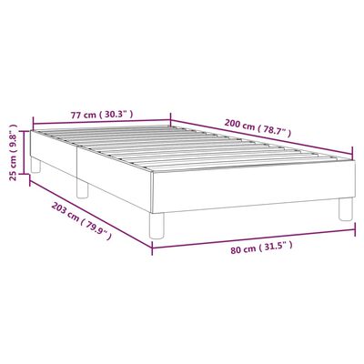 vidaXL Estructura de cama box spring tela gris claro 80x200 cm