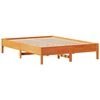 vidaXL Cama sin colch&oacute;n madera maciza de pino marr&oacute;n cera 160x200 cm