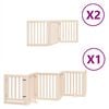 vidaXL Puerta para perros plegable 12 paneles madera de &aacute;lamo 600 cm