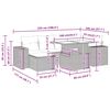 vidaXL Set sof&aacute;s de jard&iacute;n 7 piezas y cojines rat&aacute;n sint&eacute;tico beige