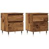 vidaXL Mesitas de noche 2 uds madera ingenier&iacute;a envejecida 40x35x50 cm