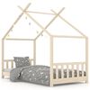 vidaXL Estructura de cama infantil de madera maciza de pino 70x140 cm