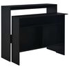 vidaXL Mesa alta de bar con 2 tableros negro 130x40x120 cm