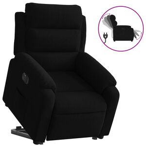 vidaXL Sill&oacute;n el&eacute;ctrico reclinable elevable de terciopelo negro