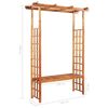 vidaXL P&eacute;rgola de jard&iacute;n con banco madera maciza acacia 143x50x198 cm