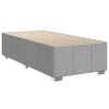 vidaXL Cama box spring con colch&oacute;n tela gris claro 100x200 cm