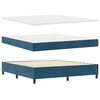 vidaXL Cama tipo Box Spring con colch&oacute;n Azul Oscuro 180 x 200 cm tela
