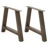 vidaXL Patas para mesa de centro en forma de A (2 unidades, 60 x 42-43 cm, acero)