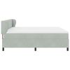 vidaXL Cama tipo Box Spring Gris claro 200 x 200 cm Terciopelo