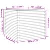 vidaXL Jardinera madera maciza de abeto Douglas 80x80x68,5 cm