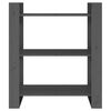 vidaXL Estantería/divisor de espacios madera pino gris 80x35x91 cm