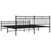 vidaXL Estructura cama sin colch&oacute;n con estribo metal negro 193x203 cm