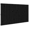 vidaXL Cabecero de cama pared madera maciza pino negro 204x3x110 cm