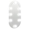 vidaXL Espejo con luces LED vidrio ovalado 40x20 cm