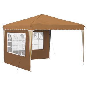 vidaXL Carpa Plegable para Fiestas 288 x 288 x 245 cm Beige